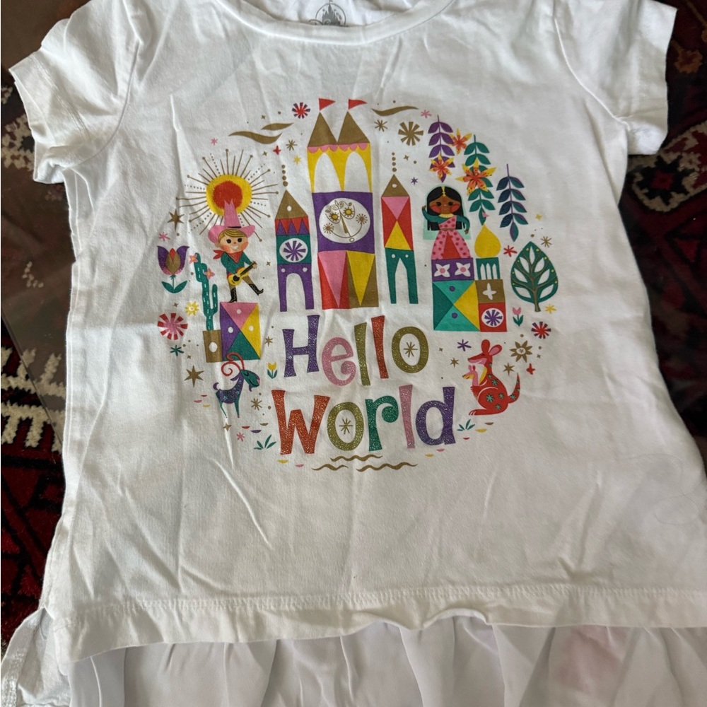 Disney Kids White 'Hello World' T-Shirt